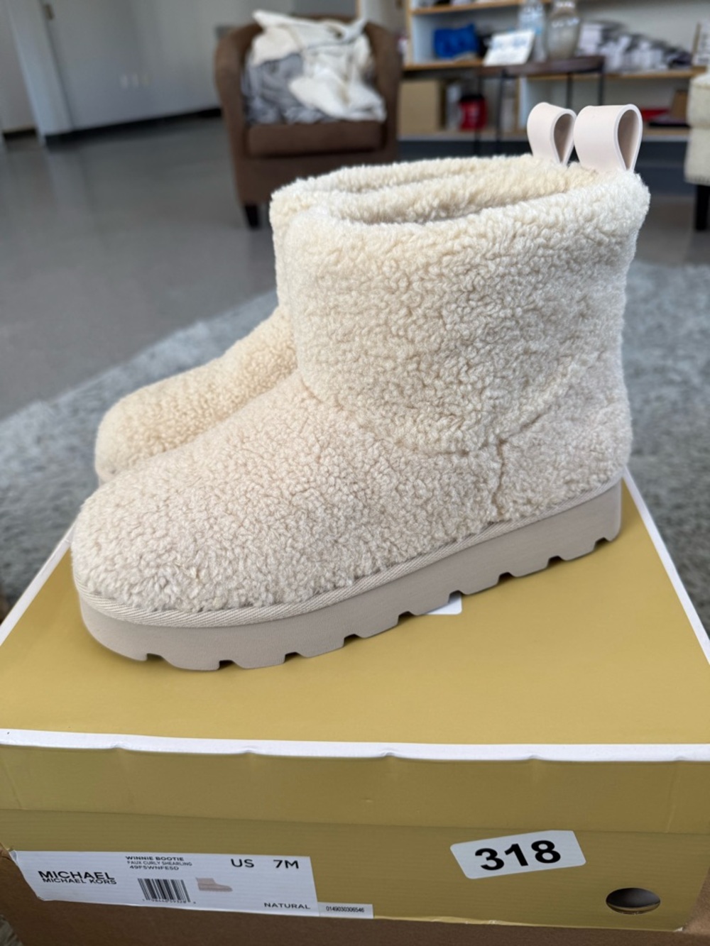 Michael Kors Natural Tan Shearling Bootie (Illustration)